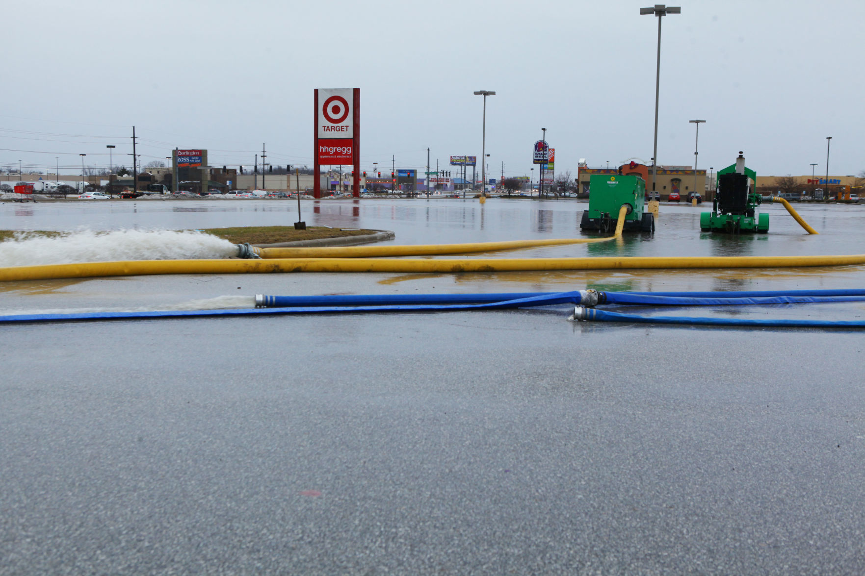 Flooded Target parking lot